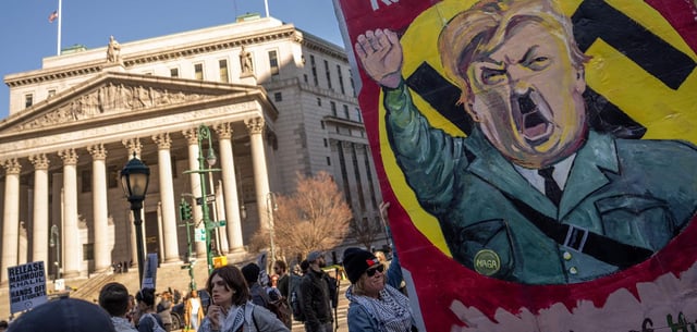 Proteste gegen geplante Abschiebung von Machmud Chalil in New York