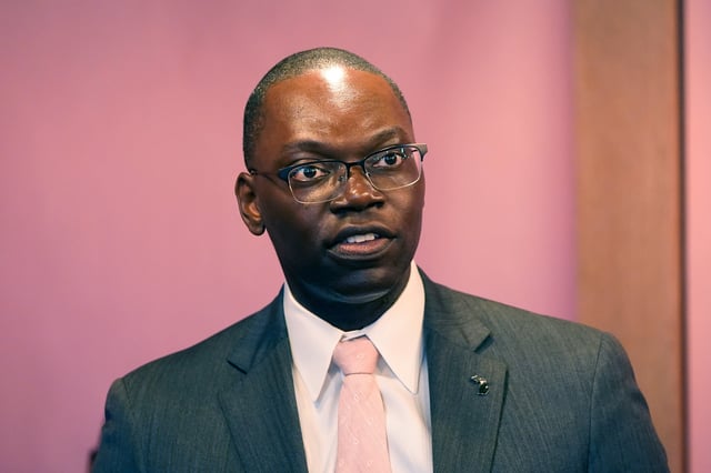 FILE - Michigan Lieutenant Gov. Garlin Gilchrist II attends a bill signing ceremony, April 5, 2023, in Birmingham, Mich. (AP Photo/Carlos Osorio, File)