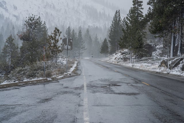 A stock photo showing stormy conditions in California