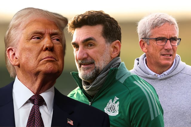 Yasir Al-Rumayyan, Governor of Saudi Arabia&#39;s Public Investment Fund, with Jay Monahan, Commissioner of the PGA Tour, interact with Doanld Trump at the White House, Washington DC, Image Collage.
(Credits: Getty Images)