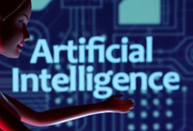 Artificial Intelligence words are seen in this illustration taken March 31, 2023. REUTERS/Dado Ruvic/Illustration/File Photo