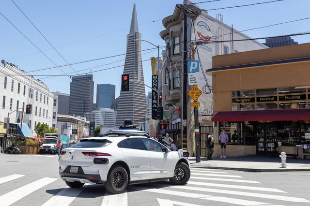 SFGATE columnist Drew Magary takes a ride in a Waymo, a self-driving autonomous vehicle available for ride hailing in San Francisco on May 7, 2024.