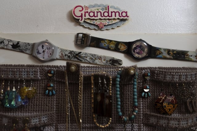Jewelry is seen inside Linda Conover's apartment at Smith Tower Apartments on Monday, March 10, 2025, in Vancouver, Wash. (AP Photo/Jenny Kane)