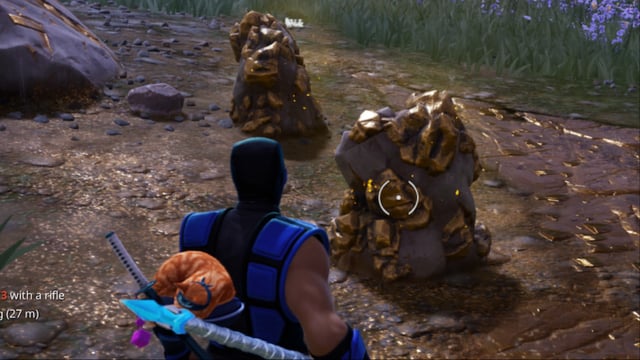 A screenshot featuring Gold Veins in Fortnite.