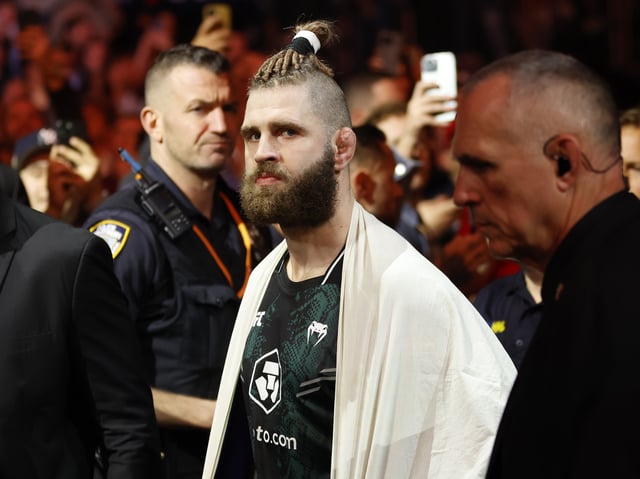 Jiri Prochazka of the Czech Republic walks to the octagon to face Alex Pereira of Brazil in the UFC light heavyweight championship fight during the UFC 295 event at Madison Square Garden on November 11, 2023 in New York City