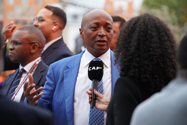 Soccer Football - Africa Cup of Nations finals draw - Theatre National Mohammed V, Rabat, Morocco - January 27, 2025 President of the Confederation of African Football Patrice Motsepe talks to media before the draw REUTERS/Abdelhak Balhaki/ File Photo