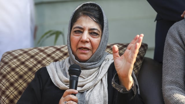 Peoples Democratic Party (PDP) chief Mehbooba Mufti says people of Kashmir now need a healing touch rather than a muscular policy. (PTI Photo)