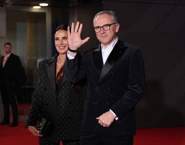 Formula One F1 - F1 75 Live Season Launch - Arrivals - The O2, London, Britain - February 18, 2025 Formula One Group CEO Stefano Domenicali and his wife Silvia Colombo arrive before the launch REUTERS/Maja Smiejkowska/File Photo