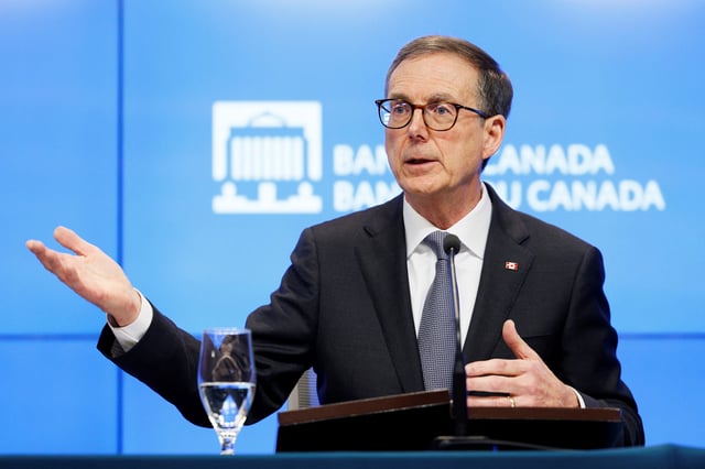 Bank of Canada Governor Tiff Macklem takes part in a press conference, after cutting key interest rate, in Ottawa, Ontario, Canada March 12, 2025. REUTERS/Blair Gable