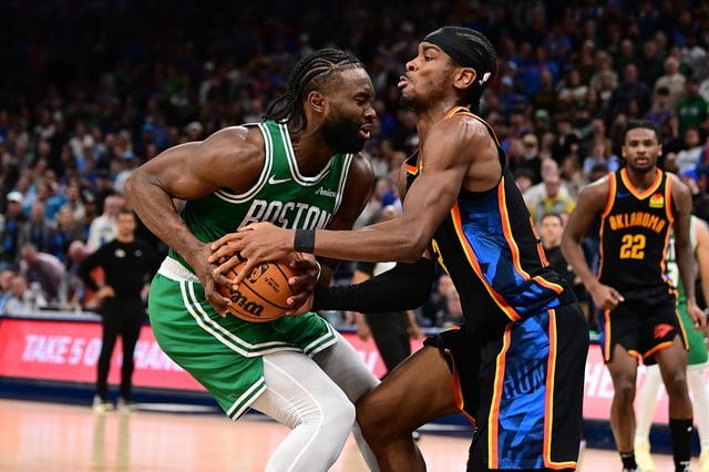 Jaylen Brown and the Celtics are slight favorites over OKC in tonight&#39;s intriguing battle between the reigning champs and the current NBA Finals favorites.