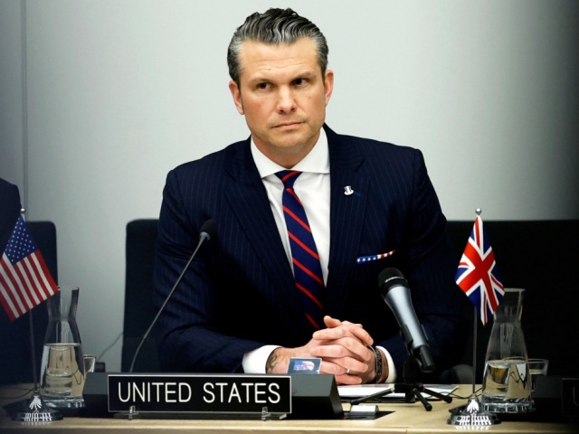 United States Secretary of Defense Pete Hegseth listens to opening statements during a meeting of the Ukraine Defense Contact group at NATO headquarters in Brussels, Wednesday, Feb. 12, 2025. (United States Secretary of Defense Pete Hegseth listens to opening statements during a meeting of the Ukraine Defense Contact group at NATO headquarters in Brussels, Wednesday, Feb. 12, 2025. (AP Photo/Omar Havana)
