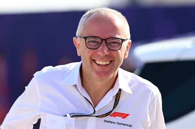 Stefano Domenicali, CEO of the Formula One Group, looks on in the Paddock prior to the Sprint ahead of the F1 Grand Prix of Qatar at Lusail International Circuit on November 30, 2024 in Lusail City, Qatar.