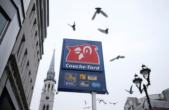 The logo of a Couche-Tard convenience store is seen in Montreal, Quebec, Canada January 13, 2021.  REUTERS/Christinne Muschi/File photo