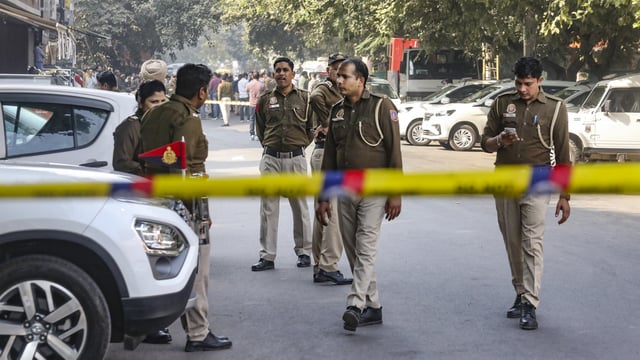 Delhi Police have arrested two suspects and informed the British High Commission.