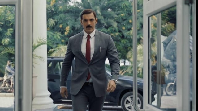 John Abraham in a still from The Diplomat, which releases in theatres on March 7.