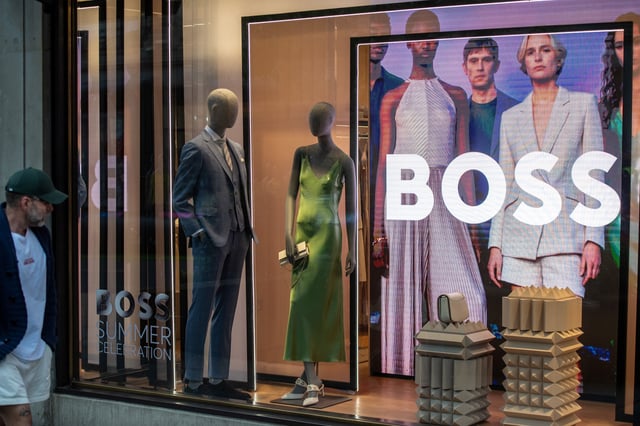 A window display is seen at the Boss store in London, Britain, May 30,2024. REUTERS/Chris J. Ratcliffe/File Photo