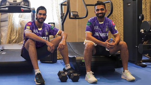 KKR appointed Ajinkya Rahane (R) as captain ahead of IPL 2025 