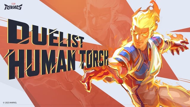 Artwork of Human Torch from Marvel Rivals.