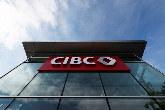 CIBC branding in Ottawa, Ontario, Canada June 19, 2024. REUTERS/Blair Gable/File Photo