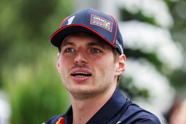 Max Verstappen of the Netherlands and Oracle Red Bull Racing talks during previews ahead of the F1 Grand Prix of Australia at Albert Park Grand Prix Circuit on March 13, 2025 in Melbourne, Australia.