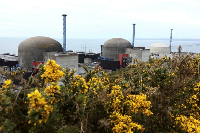 La centrale nucléaire de Flamanville (Manche).
