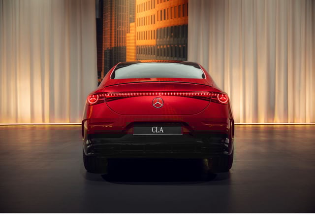 Back of the Mercedes-Benz CLA 350 4Matic.