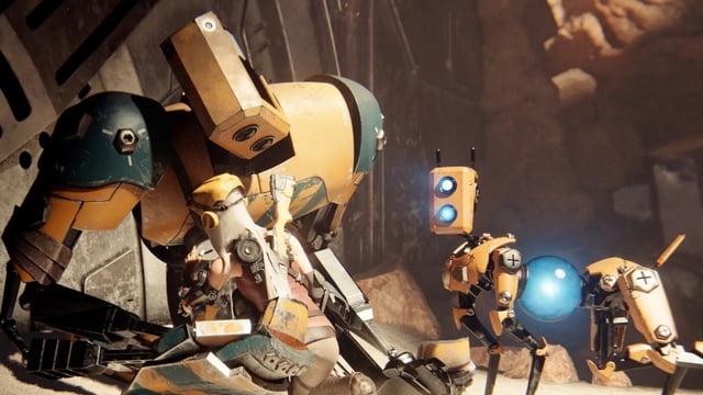 woman from re:core helping robot xbox