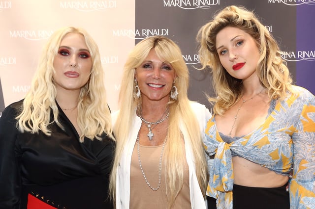 Hayley Hasselhoff, Pamela Bach and Taylor Hasselhoff attend the Marina Rinaldi By Fausto Puglisi Capsule Collection Launch at Marina Rinaldi on September 8, 2018 in Beverly Hills, California.