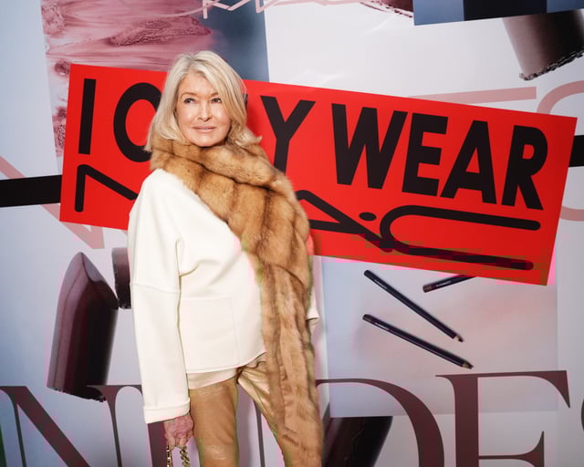 Martha Stewart attends I Only Wear MAC Event at MAC Soho on February 06, 2025 in New York City.