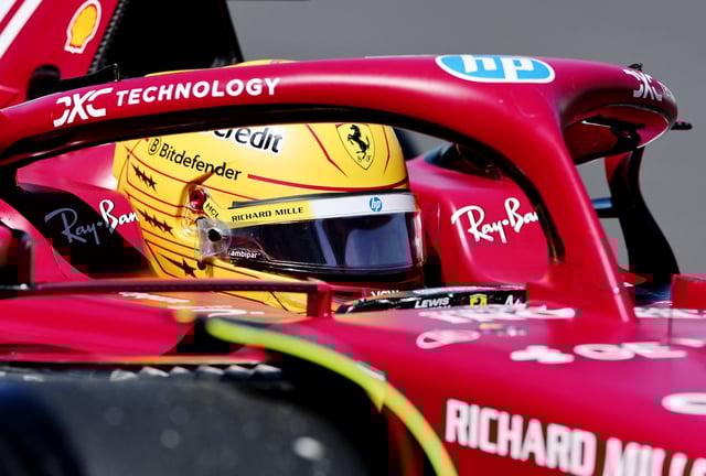 Formula One F1 - Australian Grand Prix - Practice - Albert Park Grand Prix Circuit, Melbourne, Australia - March 14, 2025 Ferrari's Lewis Hamilton during practice REUTERS/Mark Peterson