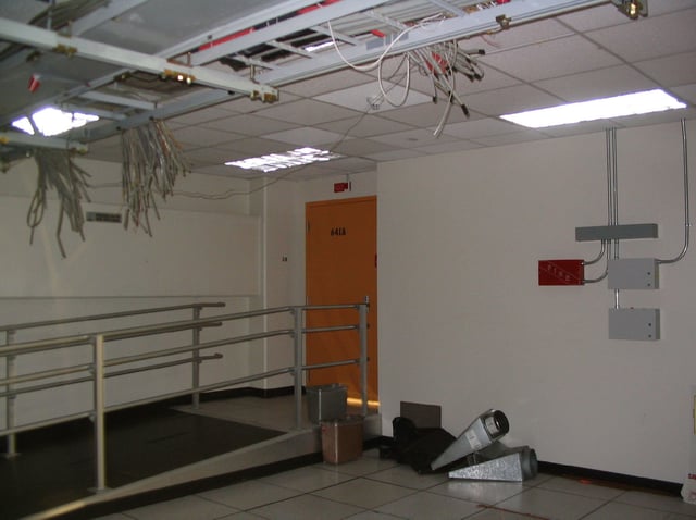 This 2006 photo shows one of the entrances to the “secret room” at AT&amp;T’s office on Folsom Street in San Francisco. The photo is part of a document provided to Wired News by Mark Klein, the star witness in a case brought against AT&amp;T by the Electronic Frontier Foundation. 