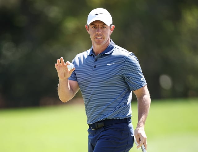 PONTE VEDRA BEACH, FLORIDA - MARCH 13: Rory McIlroy of Northern Ireland reacts on the first green during the first round of THE PLAYERS Championship on the Stadium Course at TPC Sawgrass on March 13, 2025 in Ponte Vedra Beach, Florida.