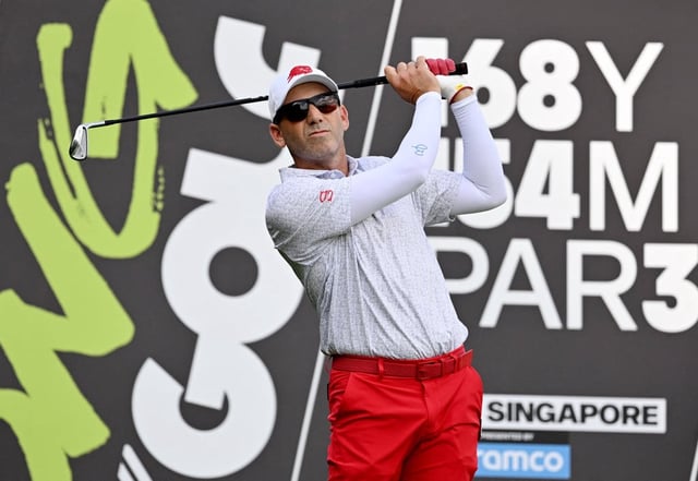 Sergio Garcia came back down to Earth with a bump in Singapore on Friday. Photo: Reuters