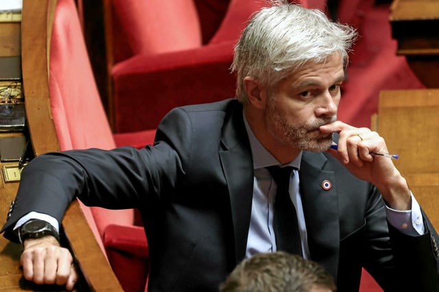 Le président des députés LR, Laurent Wauquiez, à l'Assemblée nationale, le 29 janvier 2025.
