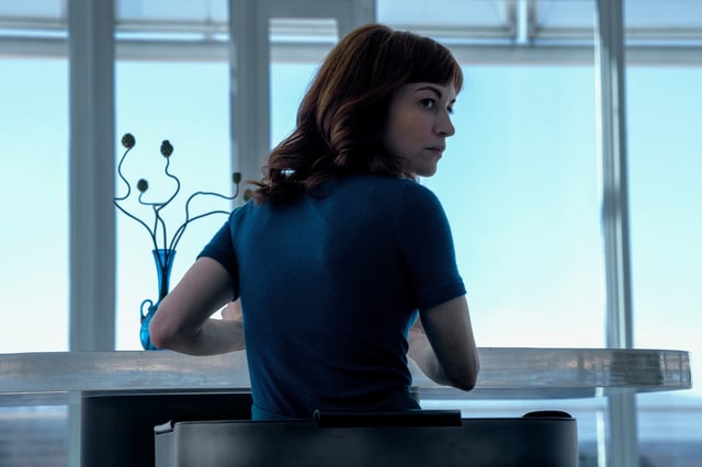 Britt Lower in &#34;Severance,&#34; now streaming on Apple TV+.