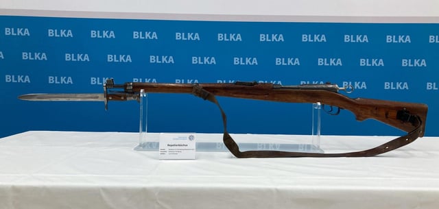Ein Gewehr mit Bajonett von 1936 war die Tatwaffe beim Anschlag auf das israelische Generalkonsulat in München