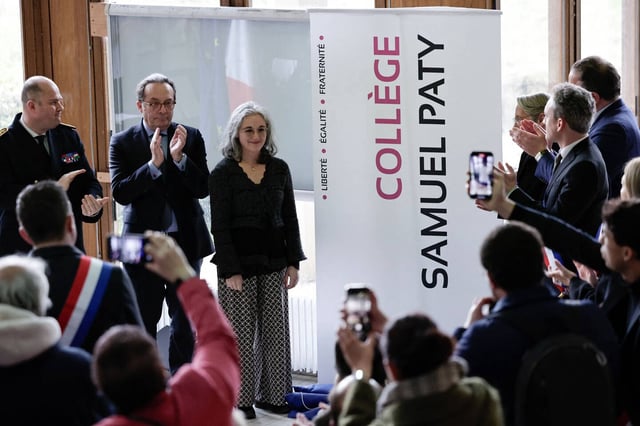 Le collège Samuel-Paty, à Conflans-Sainte-Honorine, le 14 mars 2025.