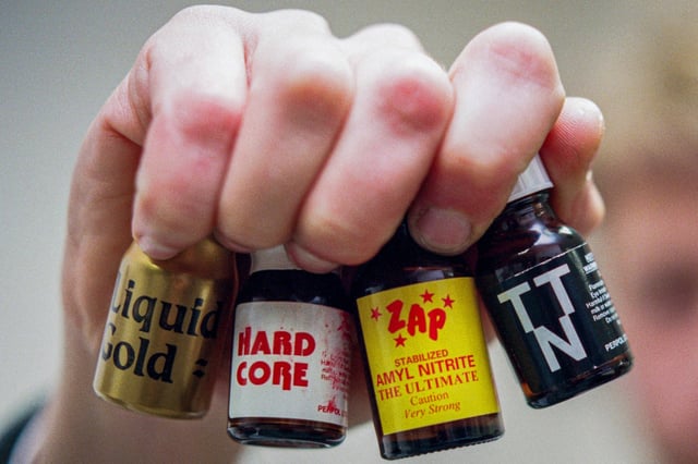 Amyl Nitrite also known as Poppers.