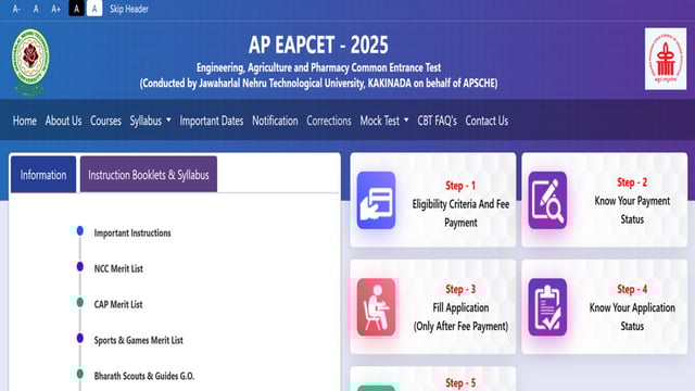 AP EAPCET 2025: EAMCET registration begins at cets.apsche.ap.gov.in, direct link