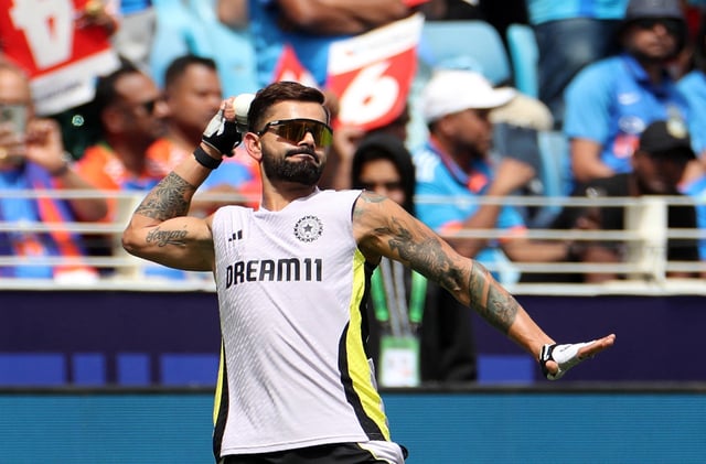 Cricket - ICC Men's Champions Trophy - Final - India v New Zealand - Dubai International Stadium, Dubai, United Arab Emirates - March 9, 2025 India's Virat Kohli during the warm-up before the match REUTERS/Satish Kumar/File Photo