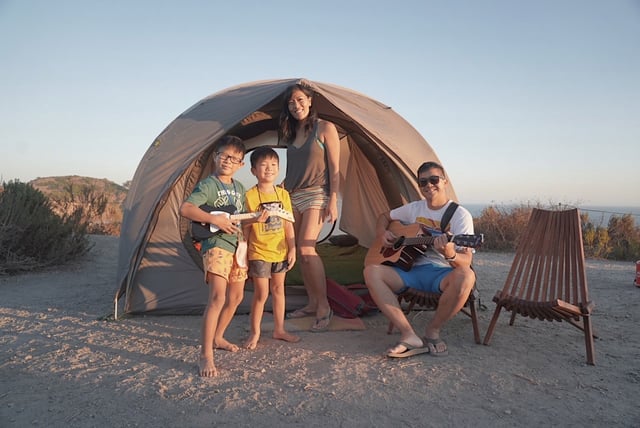 Irvine resident Felicia Wong, husband Jason and sons Alex, now 12, and Brian, now 9, found a passion for the outdoors during the pandemic. (Photo courtesy of Felicia Wong/everydayadventurefam.com)