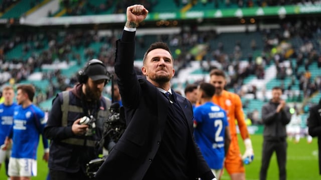 Ferguson saluted the Rangers support at the end