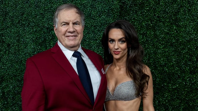 Bill Belichick and Jordon Hudson pose for a photo on the red carpet at the 14th Annual NFL Honors at Saenger Theatre on February 06, 2025 in New Orleans, Louisiana.