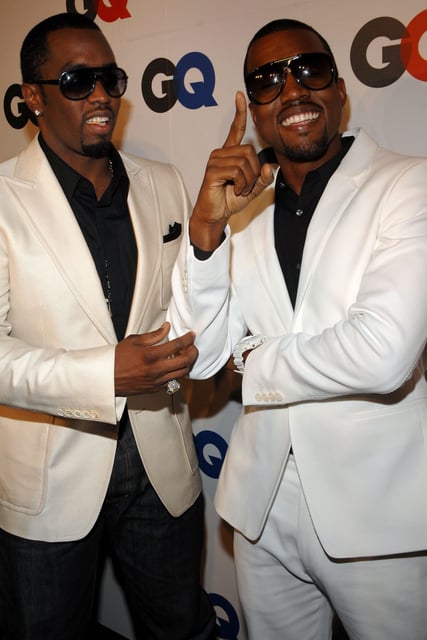 In a since-deleted social media post, Ye, right, seemingly released a musical collaboration with Sean "Diddy" Combs and his daughter North West.
