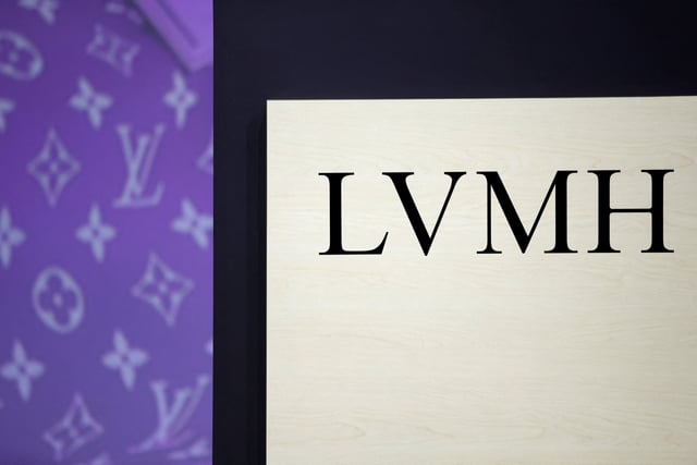 The logo of LVMH is seen during the annual shareholders meeting of LVMH Moet Hennessy Louis Vuitton in Paris, France, April 18, 2024. REUTERS/Sarah Meyssonnier/File Photo