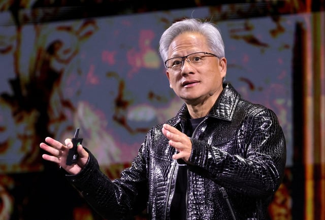 Nvidia CEO Jensen Huang gives a keynote address at CES 2025, an annual consumer electronics trade show, in Las Vegas, Nevada, U.S. January 6, 2025.  REUTERS/Steve Marcus/File Photo