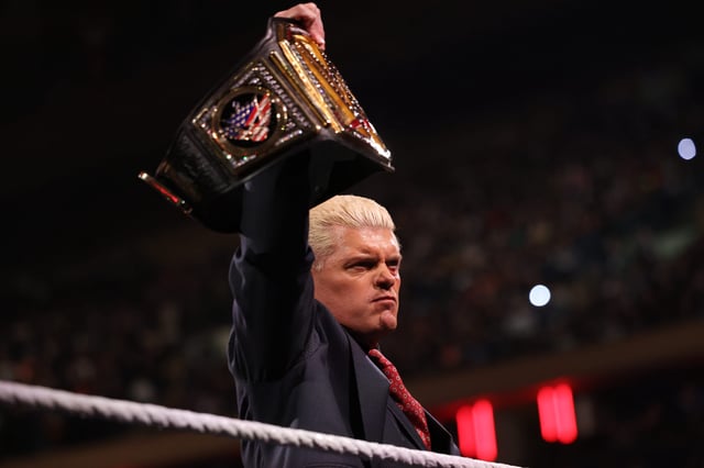 Undisputed WWE Champion Cody Rhodes during Monday Night Raw at Madison Square Garden in New York City on March 10, 2025.