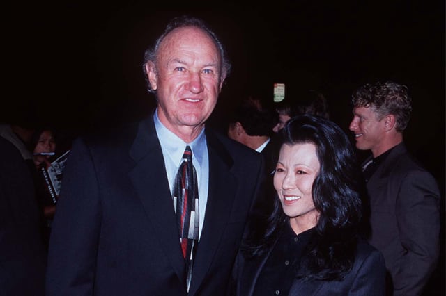 Gene Hackman and wife Betsy Arakawa during &#34;The Chamber&#34; Los Angeles premiere at The Academy on October 2, 1996 in Beverly Hills, California.