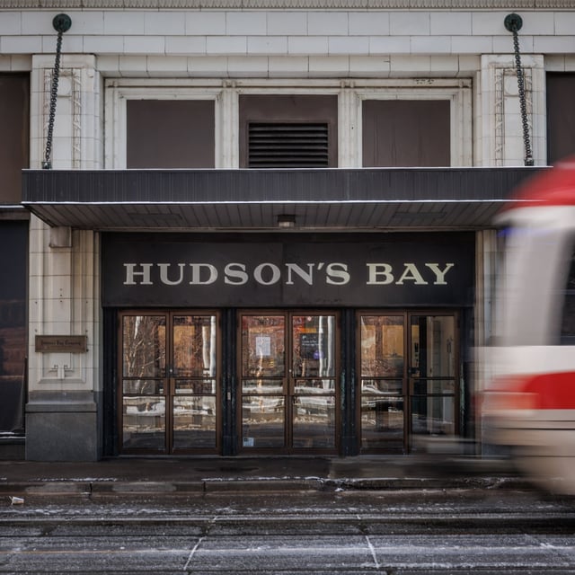 A Hudson’s Bay store in downtown Calgary on March 10, 2025.