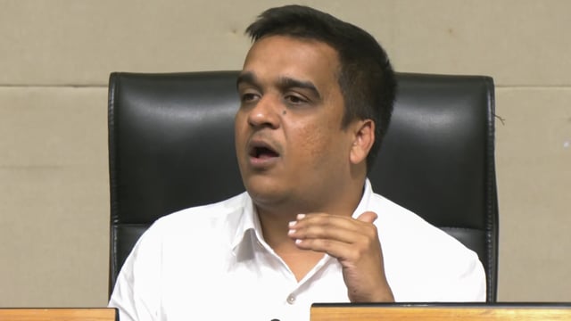 Gujarat Minister minister Harsh Sanghavi slammed Karnataka govt approving a decision to give 4 per cent quota to Muslims in public contracts. (@Bhupendrapbjp via PTI Photo)